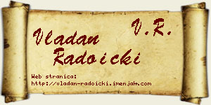 Vladan Radoički vizit kartica